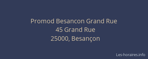 Promod Besancon Grand Rue