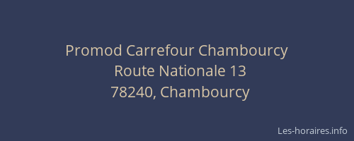 Promod Carrefour Chambourcy