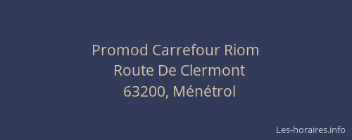 Promod Carrefour Riom