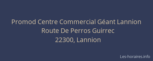 Promod Centre Commercial Géant Lannion