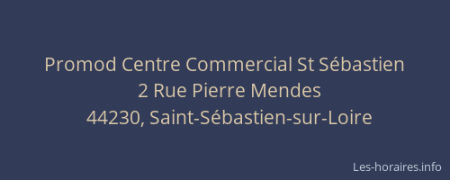 Promod Centre Commercial St Sébastien