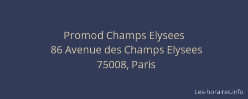 Promod Champs Elysees