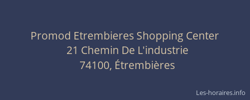 Promod Etrembieres Shopping Center