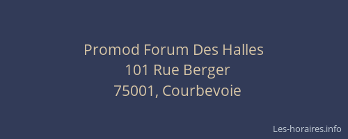 Promod Forum Des Halles
