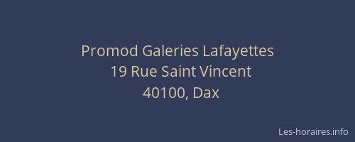 Promod Galeries Lafayettes
