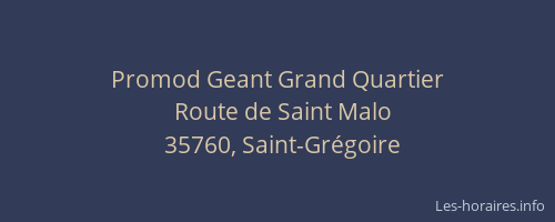 Promod Geant Grand Quartier