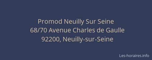 Promod Neuilly Sur Seine