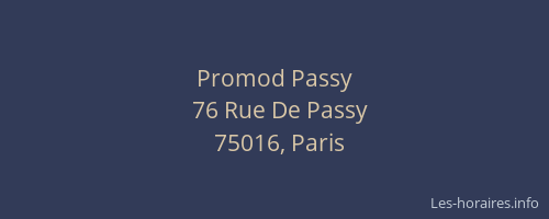 Promod Passy