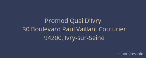 Promod Quai D'Ivry