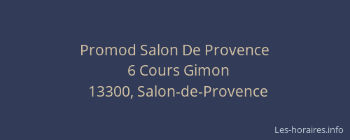 Promod Salon De Provence