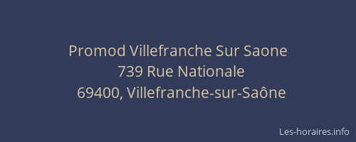 Promod Villefranche Sur Saone