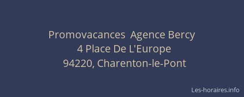 Promovacances  Agence Bercy