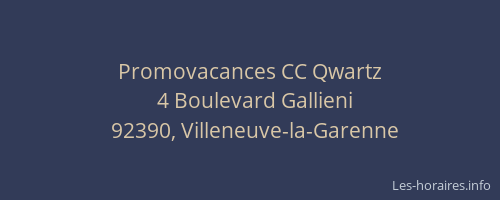 Promovacances CC Qwartz