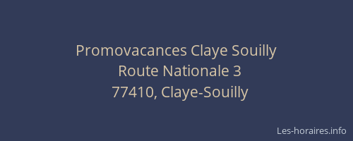 Promovacances Claye Souilly