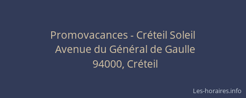 Promovacances - Cr&eacute;teil Soleil