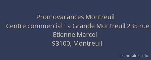 Promovacances Montreuil