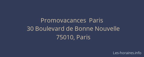 Promovacances  Paris