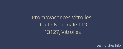 Promovacances Vitrolles