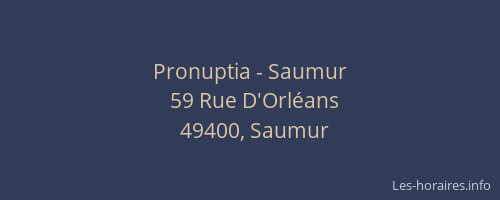 Pronuptia - Saumur