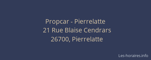 Propcar - Pierrelatte