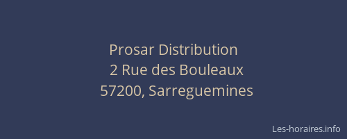Prosar Distribution