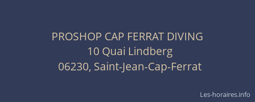 PROSHOP CAP FERRAT DIVING
