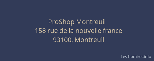 ProShop Montreuil