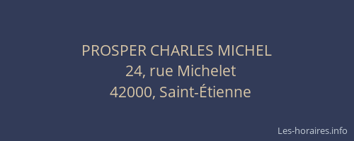 PROSPER CHARLES MICHEL