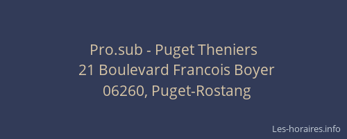 Pro.sub - Puget Theniers