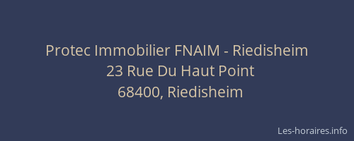 Protec Immobilier FNAIM - Riedisheim