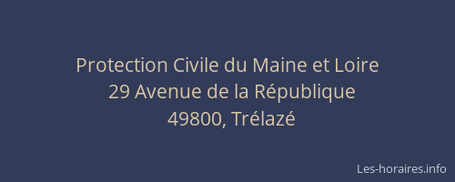 Protection Civile du Maine et Loire