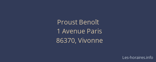 Proust Beno&icirc;t