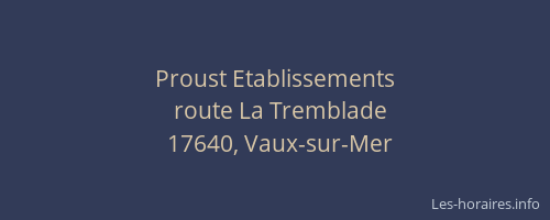 Proust Etablissements