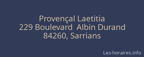 Provençal Laetitia