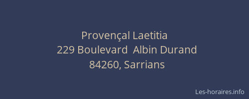 Proven&ccedil;al Laetitia
