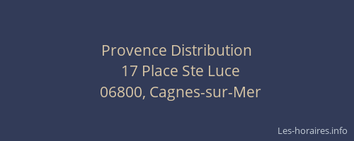 Provence Distribution