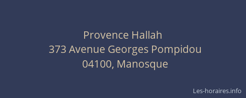 Provence Hallah