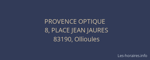 PROVENCE OPTIQUE