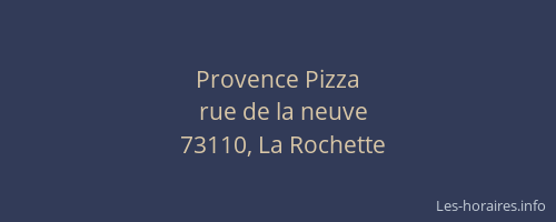 Provence Pizza