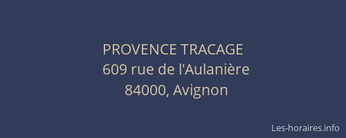 PROVENCE TRACAGE