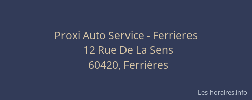 Proxi Auto Service - Ferrieres