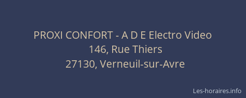 PROXI CONFORT - A D E Electro Video