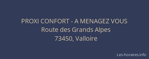 PROXI CONFORT - A MENAGEZ VOUS
