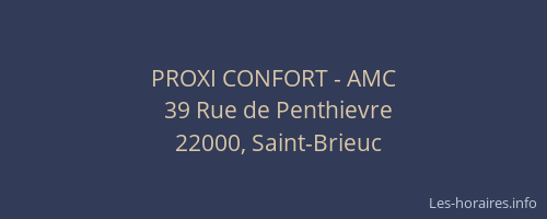 PROXI CONFORT - AMC