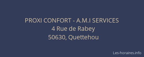 PROXI CONFORT - A.M.I SERVICES