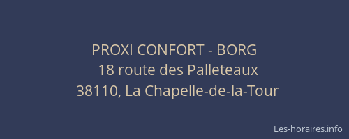 PROXI CONFORT - BORG