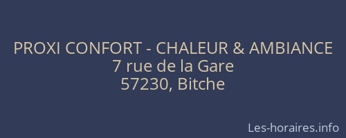 PROXI CONFORT - CHALEUR & AMBIANCE