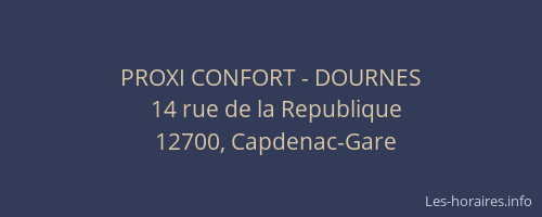 PROXI CONFORT - DOURNES