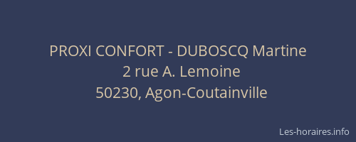 PROXI CONFORT - DUBOSCQ Martine