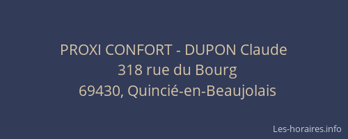 PROXI CONFORT - DUPON Claude